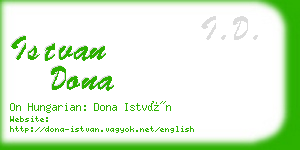 istvan dona business card